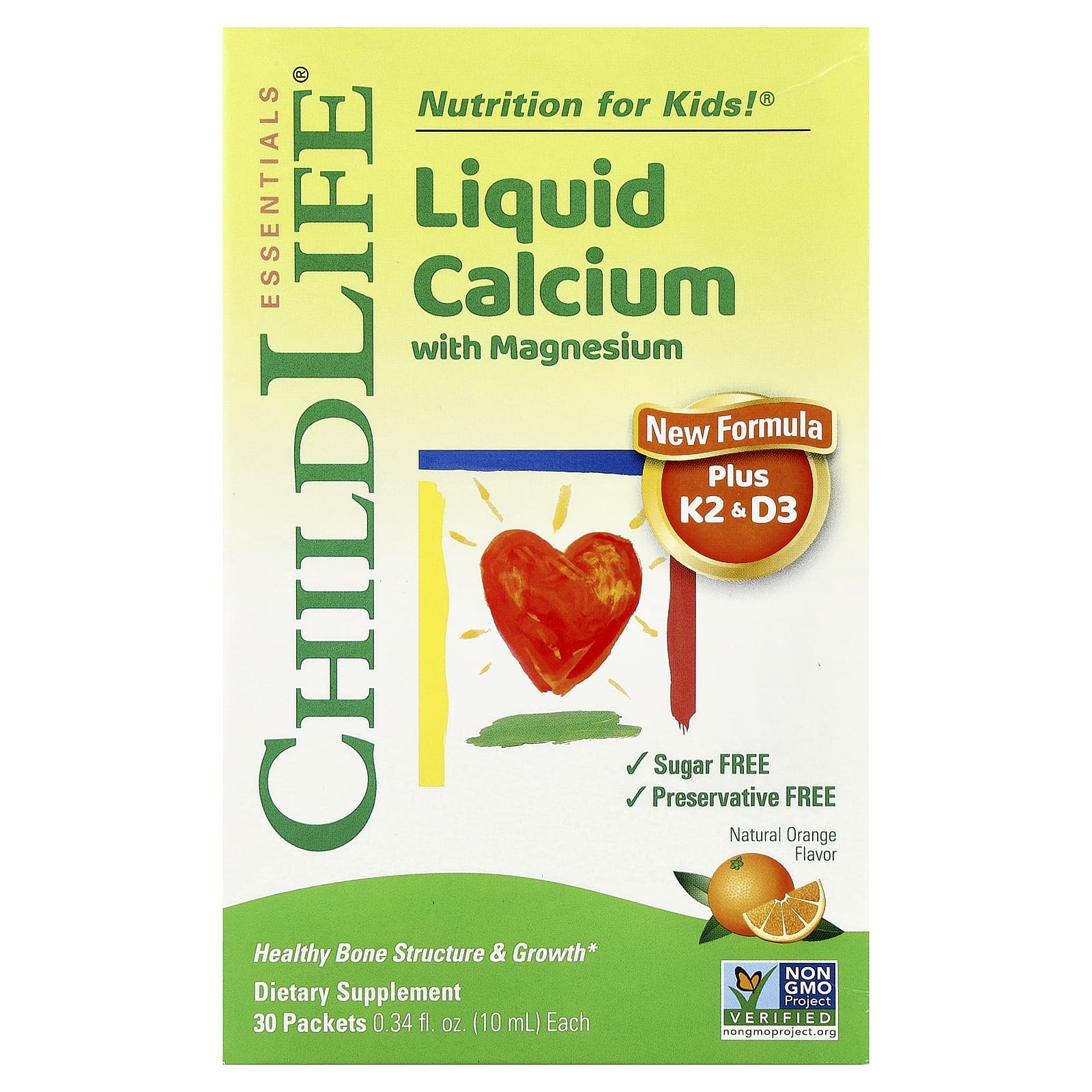ChildLife Liquid Calcium with Magnesium &amp; Vitamins for Healthy Bones in Kids - Image 1