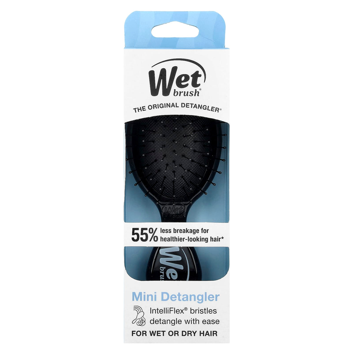 Wet Brush, Mini Detangler, For Wet or Dry Hair, Black, 1 Brush - Image 2