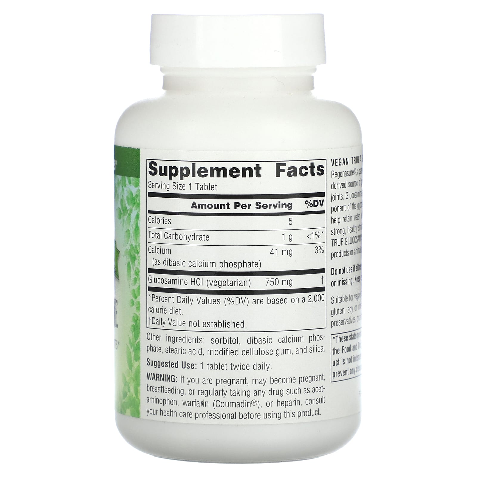 Source Naturals, Vegan True, Glucosamine, 60 Tablets