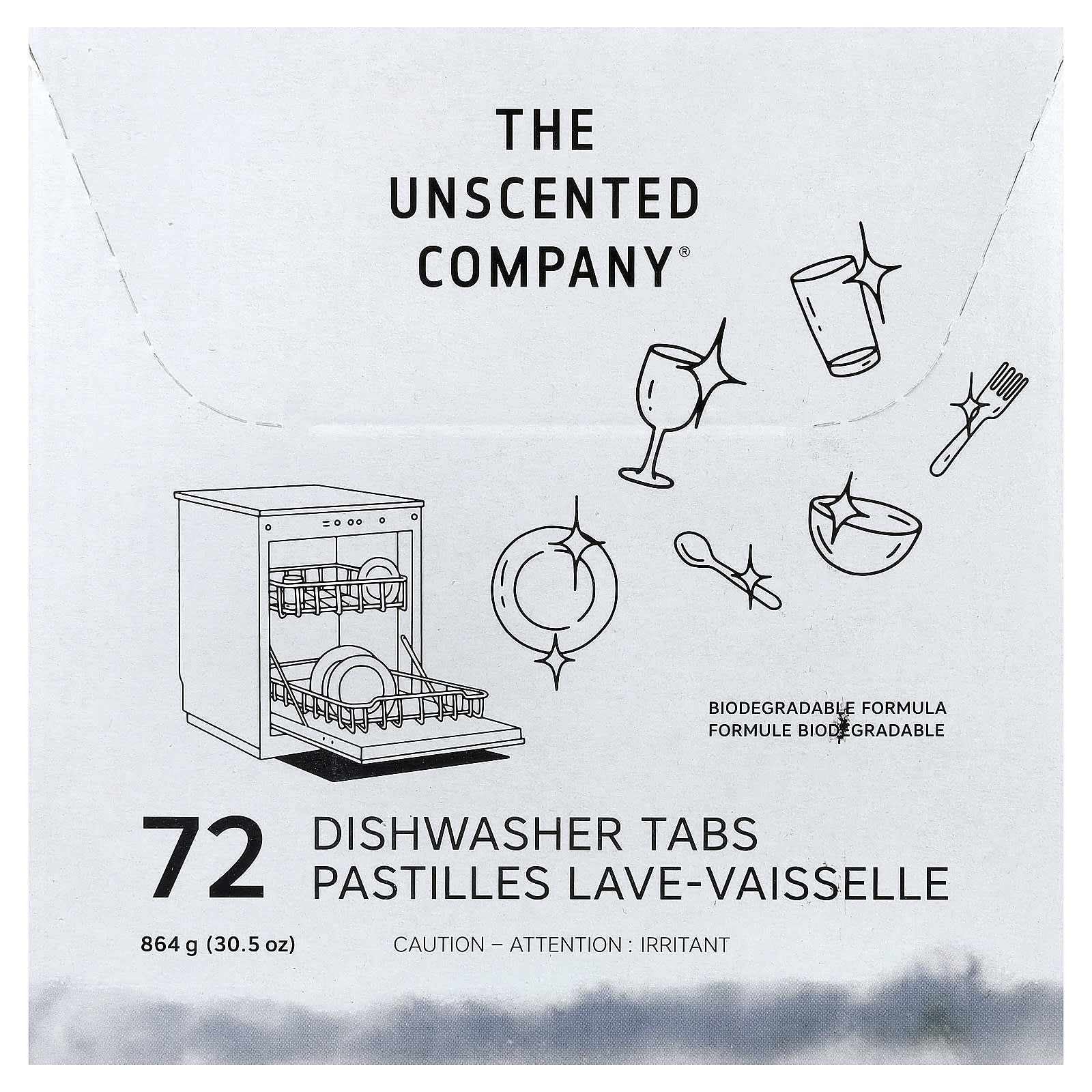 The Unscented Company, Dishwasher Tabs, 72 Tabs, 30.5 oz (864 g) - Image 1