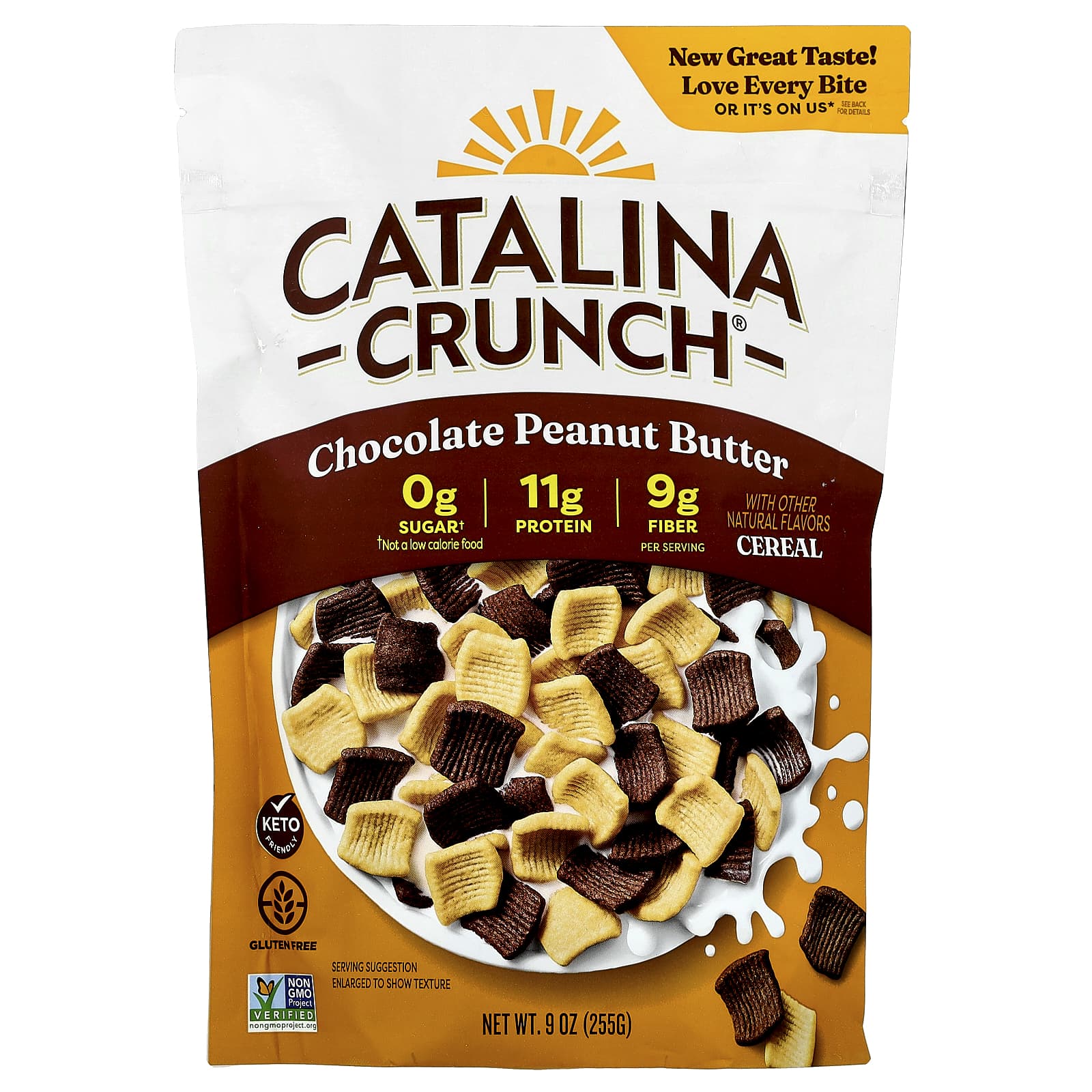 Keto Chocolate Peanut Butter Cereal by Catalina Crunch - Gluten Free & Low Carb - Image 1