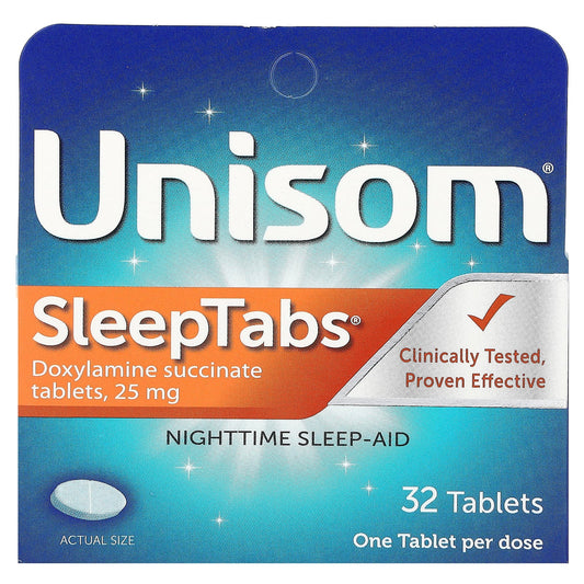 Unisom, SleepTabs, Nighttime Sleep-Aid, 32 Tablets - Image 1