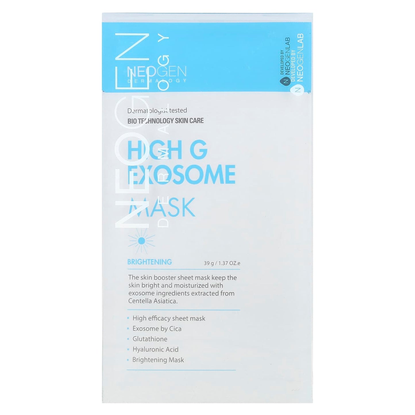 Neogen, High G Exosome Beauty Mask, Brightening, 5 Pack, 1.37 oz (39 g) Each - Image 2