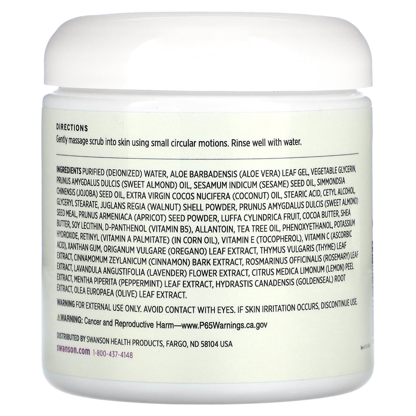 Swanson, Tea Tree Oil Exfoliating Scrub with Walnut Shell & Apricot Seed, 8.5 fl oz (250 ml) - Image 2