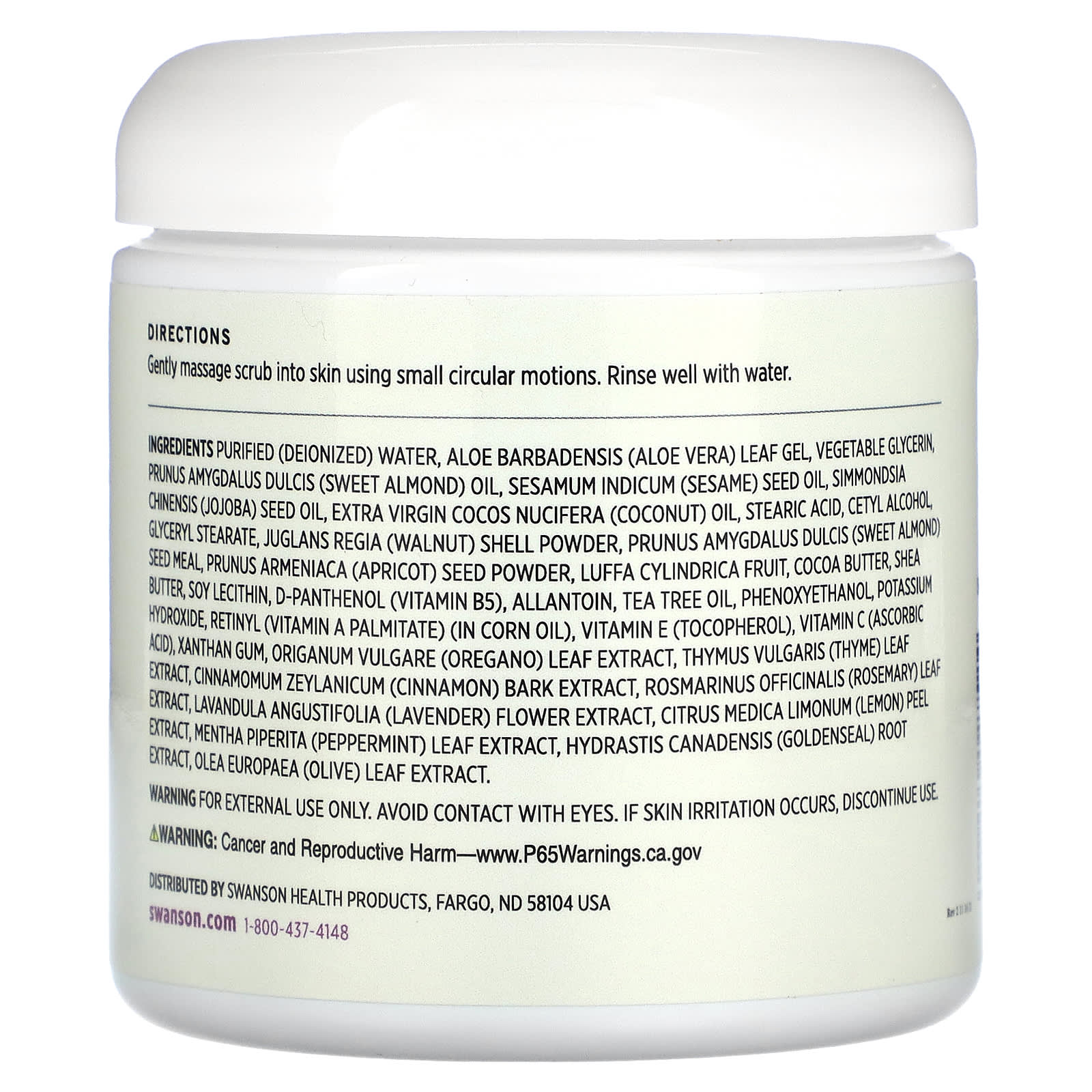 Swanson, Tea Tree Oil Exfoliating Scrub with Walnut Shell & Apricot Seed, 8.5 fl oz (250 ml) - Image 2