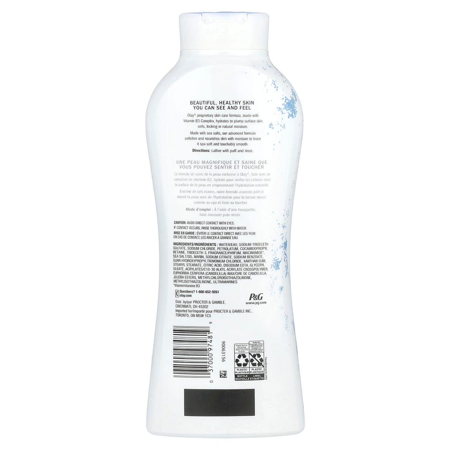 Olay, Exfoliating Moisture Body Wash, Sea Salt, 22 fl oz (650 ml) - Image 2
