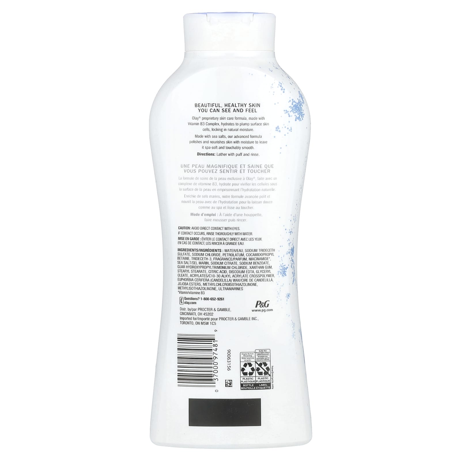Olay, Exfoliating Moisture Body Wash, Sea Salt, 22 fl oz (650 ml) - Image 2
