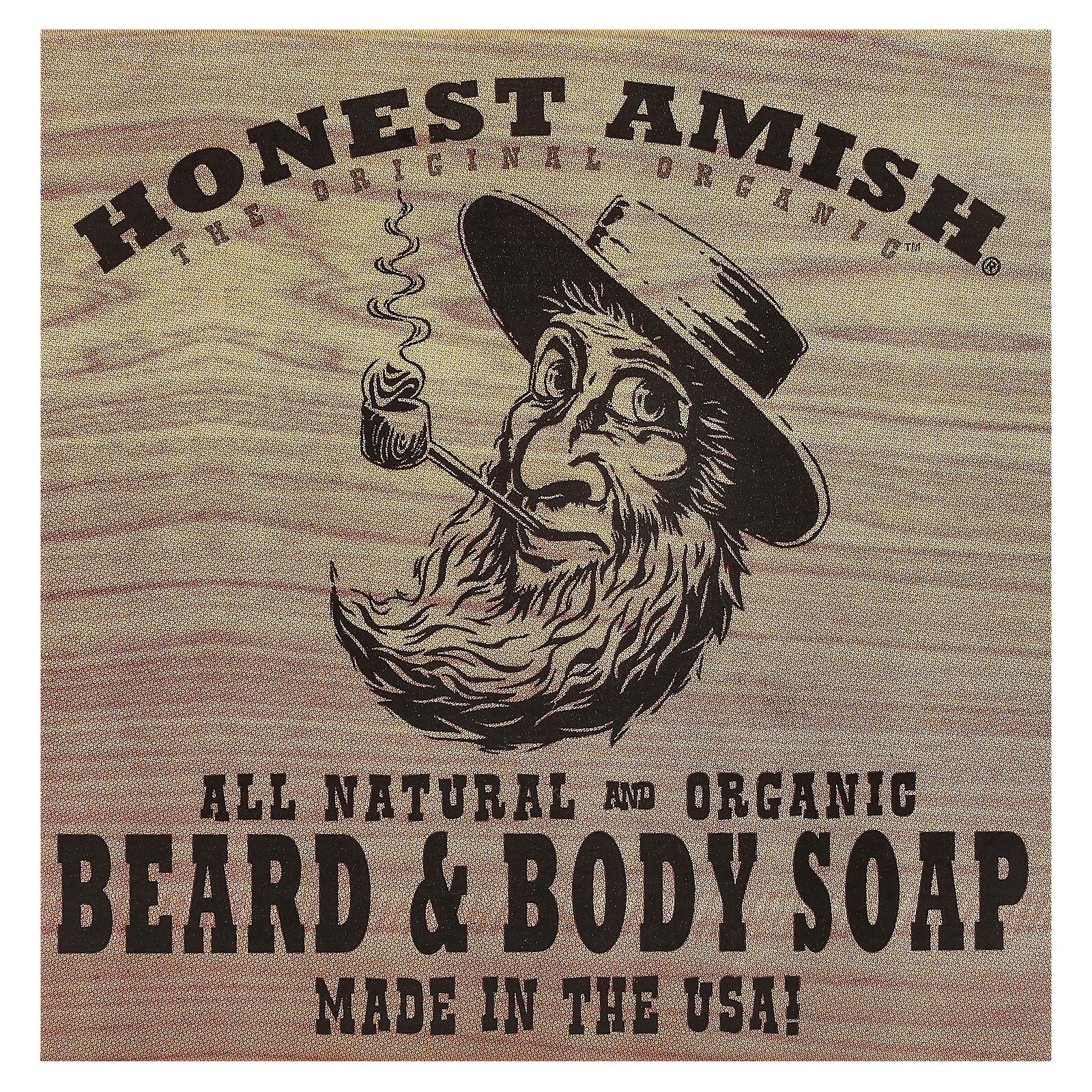 Organic Beard & Body Soap Bar by Honest Amish - Natural, Handmade, 1 Bar - Image 1