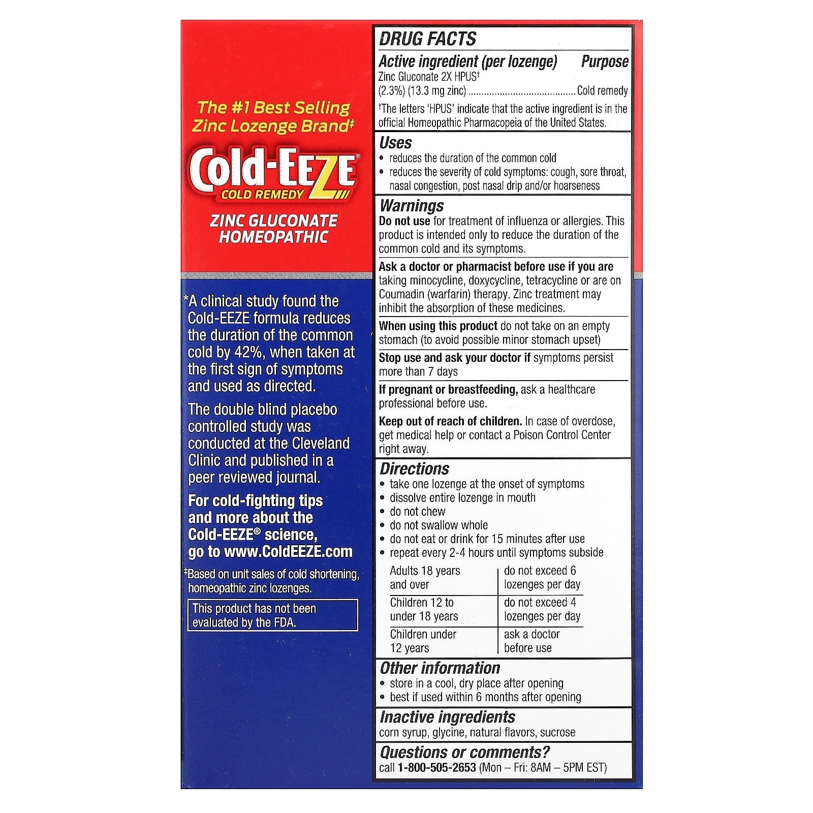 Cold Eeze Natural Cold Remedy Lozenges, Cherry Flavor, 25 Count - Image 2