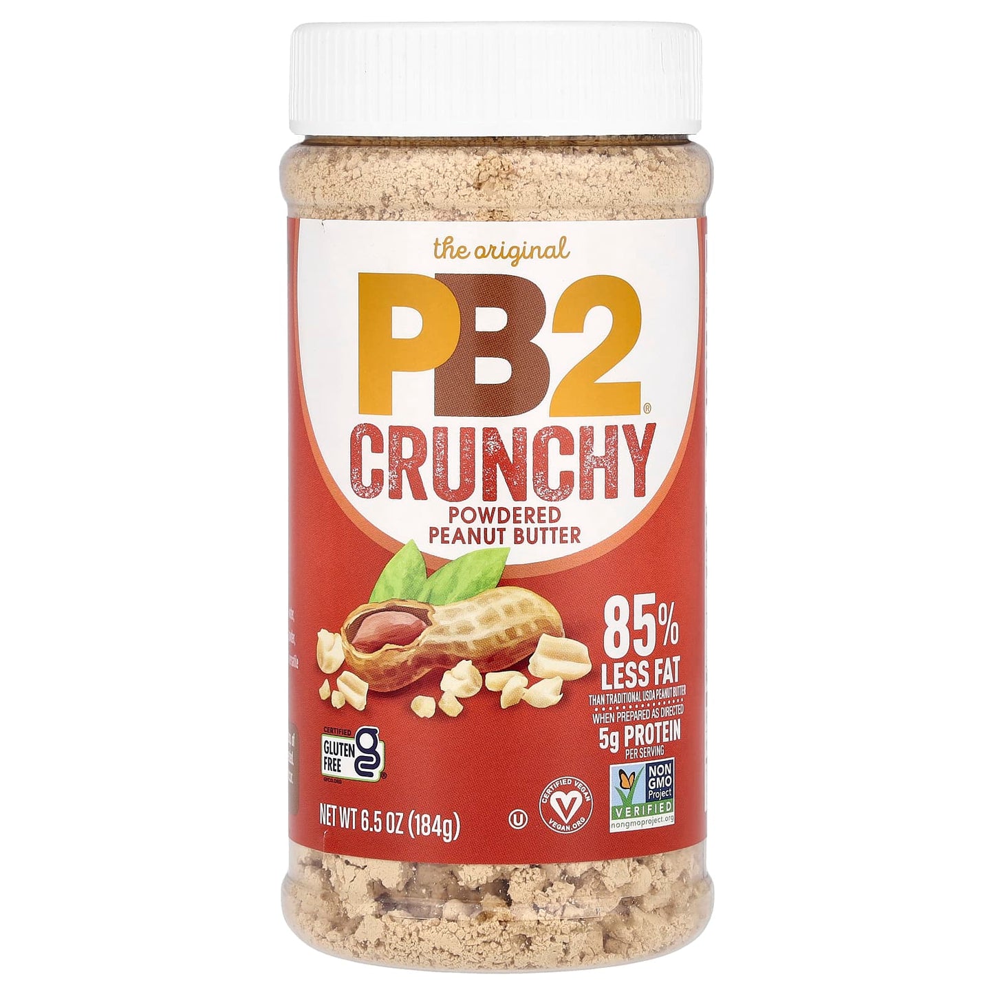 PB2 Foods, The Original, Crunchy Powdered Peanut Butter, 6.5 oz (184 g) - Image 1