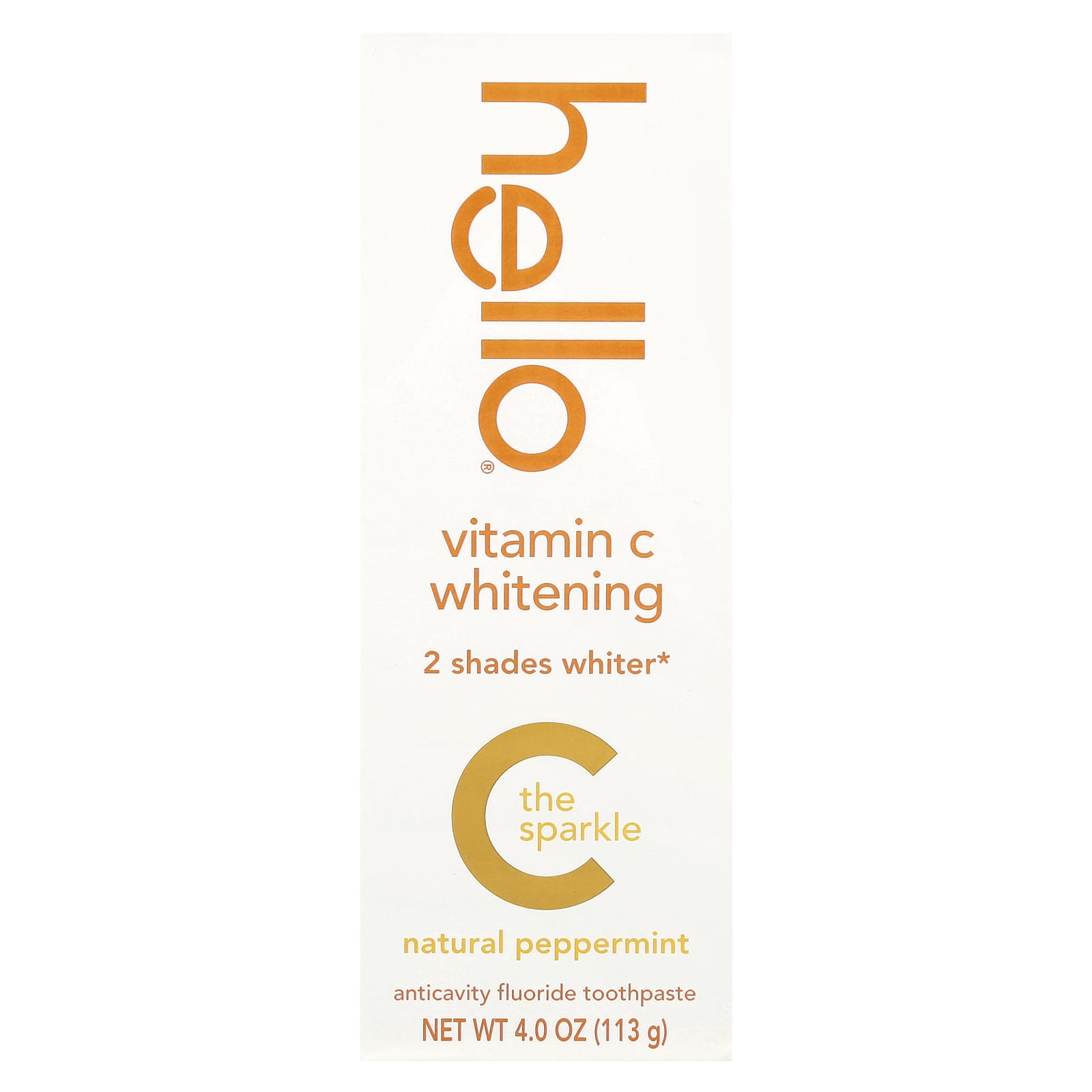 Vitamin C Whitening Toothpaste - Natural Peppermint Flavor, 4 oz - Image 2