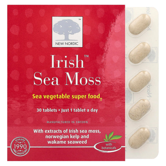 New Nordic, Irish Sea Moss, 30 Tablets - Image 1