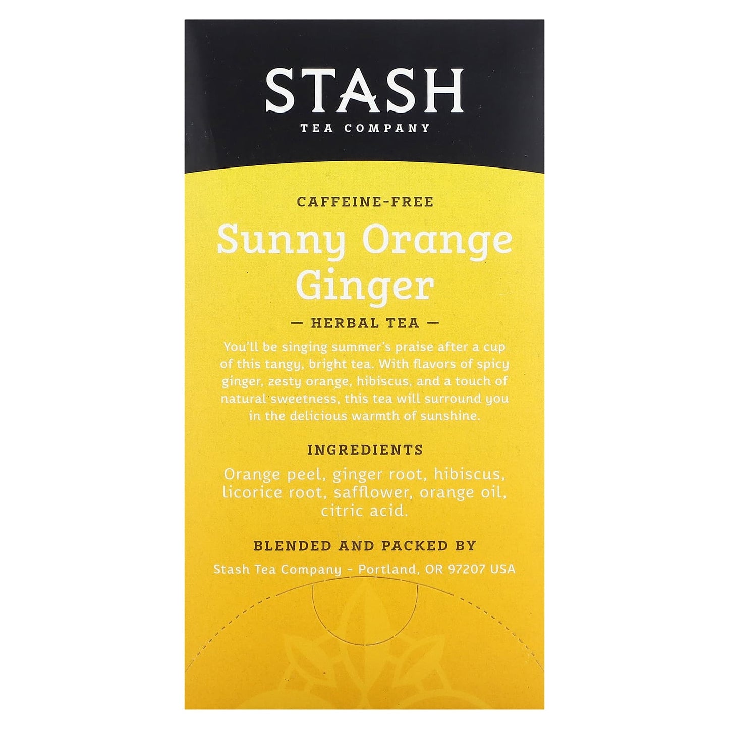 Stash Tea, Herbal Tea, Sunny Orange Ginger, Caffeine-Free, 18 Tea Bags,1.2 oz (36 g) - Image 2