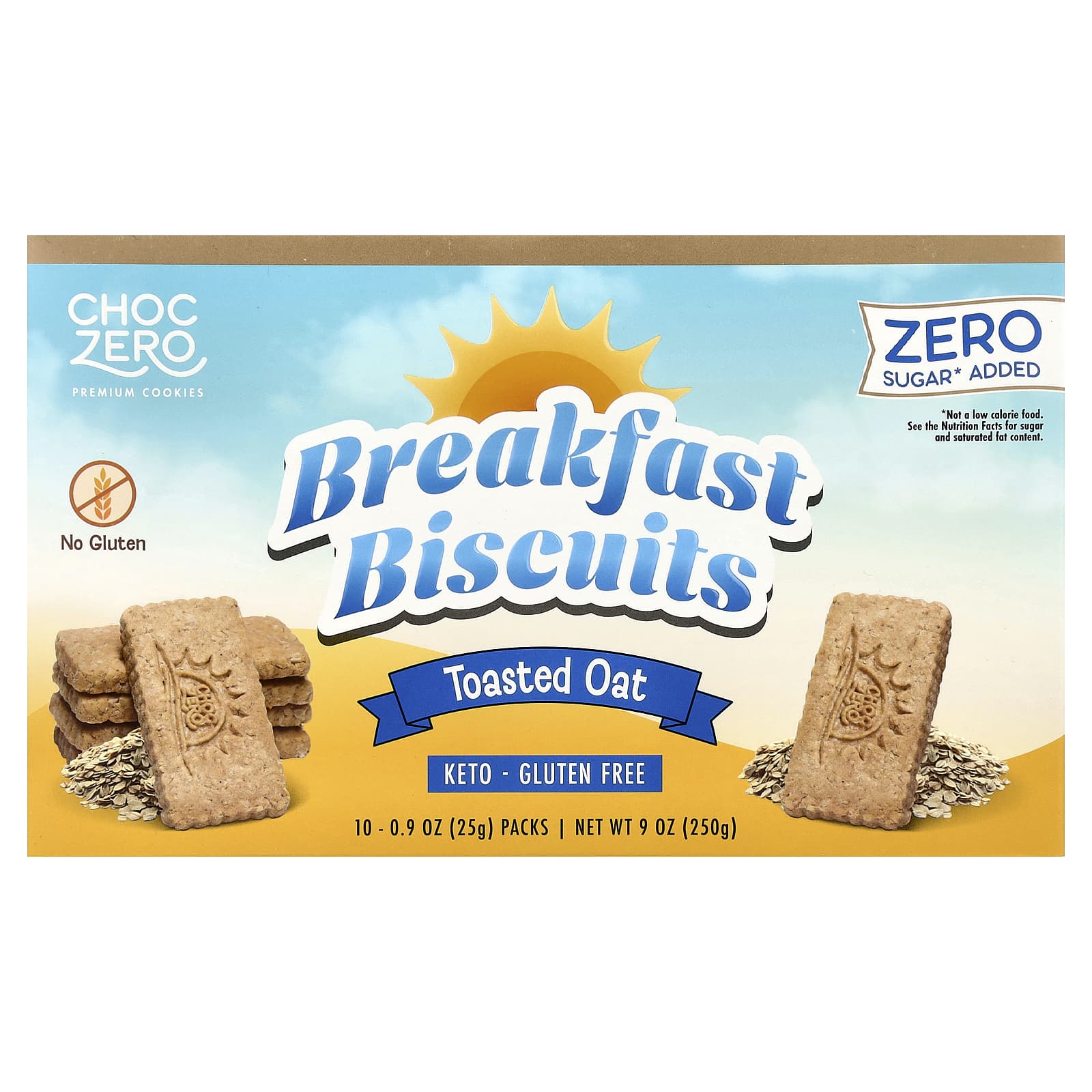Low Sugar Keto Breakfast Cookies - Toasted Oat - ChocZero - Image 1