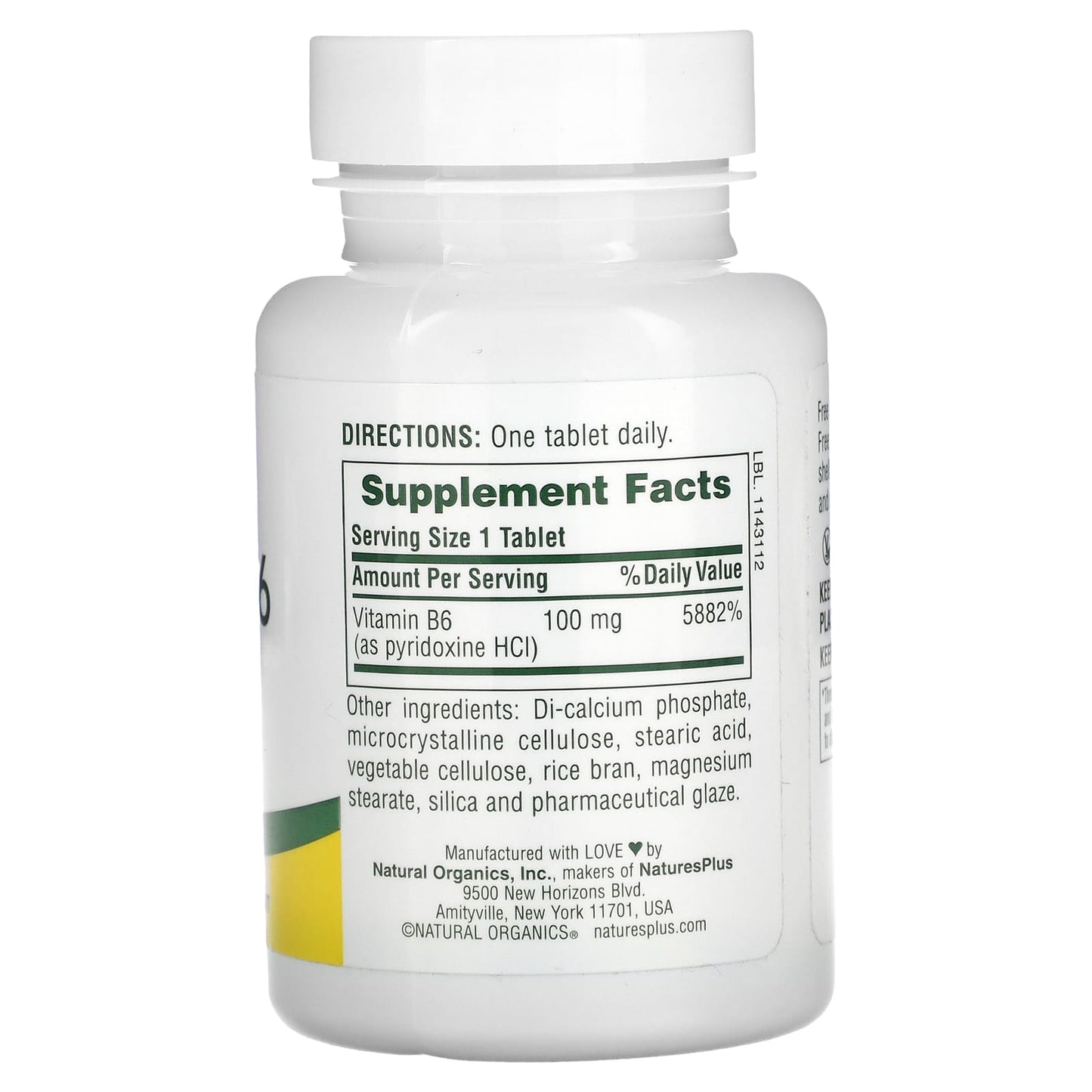 NaturesPlus, Vitamin B-6, 100 mg, 90 Tablets - Image 2