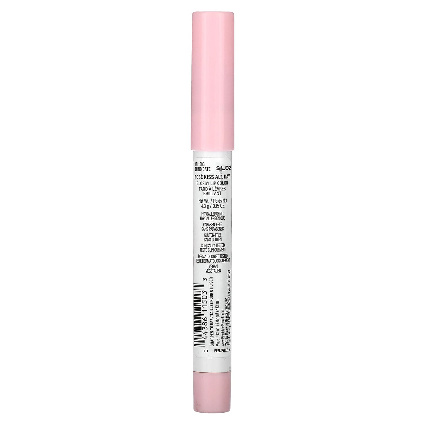 Physicians Formula, Rosé Kiss All Day, Glossy Lip Color, 1711503 Blind Date, 0.15 oz (4.3 g) - Image 2