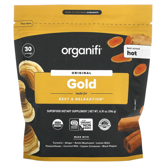 Organifi, Original Gold, Superfood Supplement, 6.91 oz (196 g) - Image 1