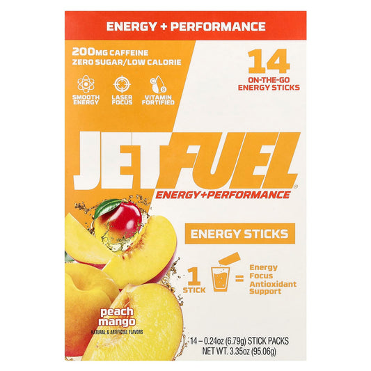 Peach Mango JetFuel Energy Sticks for Performance & Focus - Image 1