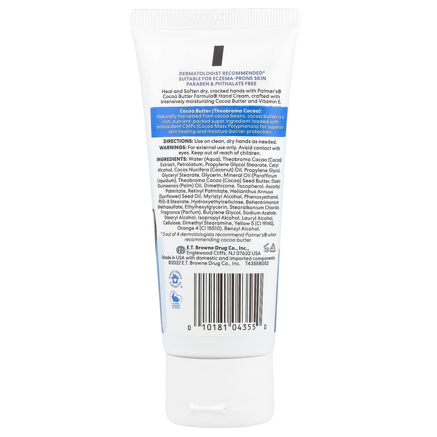 Palmer's, Cocoa Butter Formula® with Vitamin E, Hand Cream, 3.4 oz (96 g) - Image 2