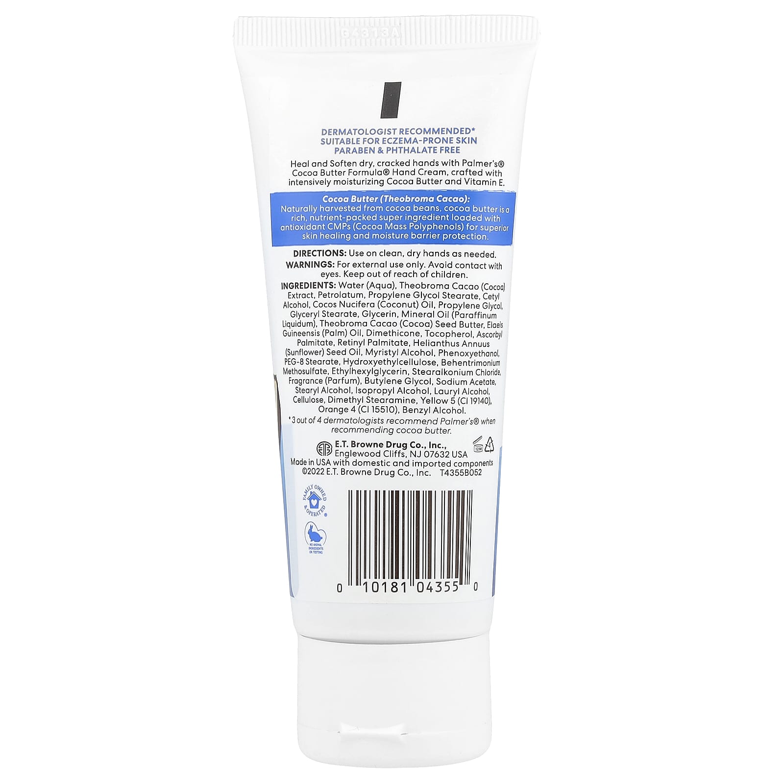 Palmer's, Cocoa Butter Formula® with Vitamin E, Hand Cream, 3.4 oz (96 g) - Image 2