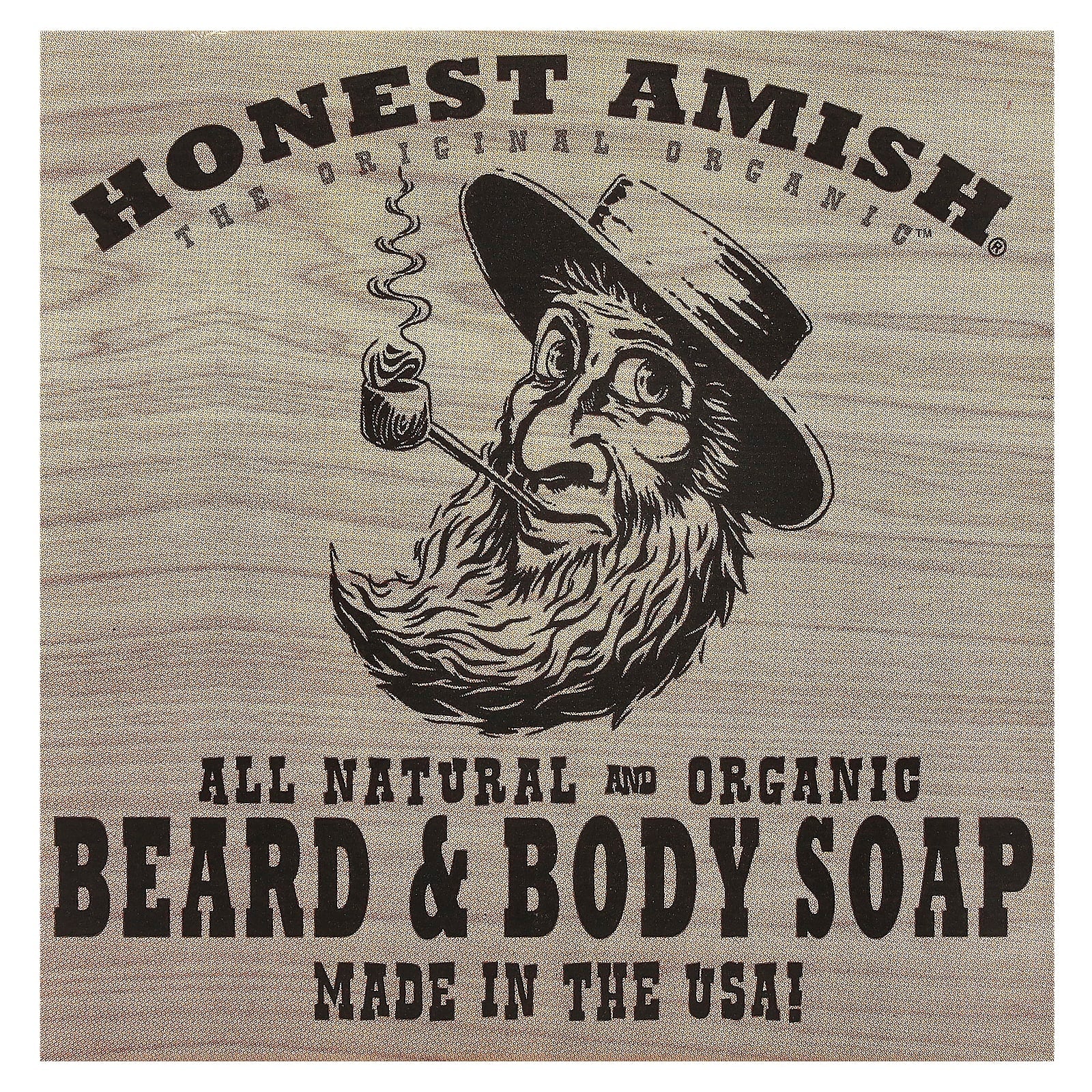 Honest Amish Organic Beard & Body Bar Soap - Natural, Handmade, 1 Bar - Image 1