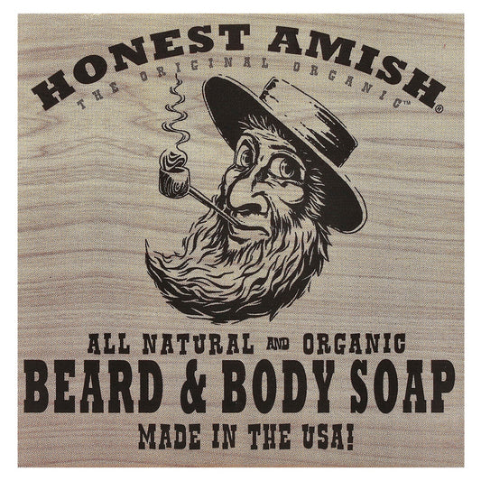 Honest Amish Organic Beard & Body Bar Soap - Natural, Handmade, 1 Bar - Image 1