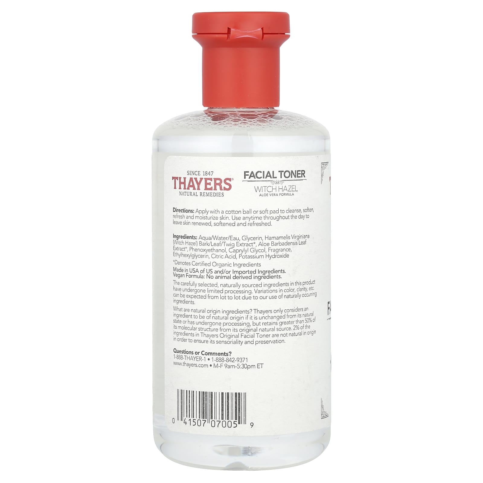 Thayers, Witch Hazel Facial Toner, Alcohol-Free, Original, 12 fl oz (355 ml) - Image 2