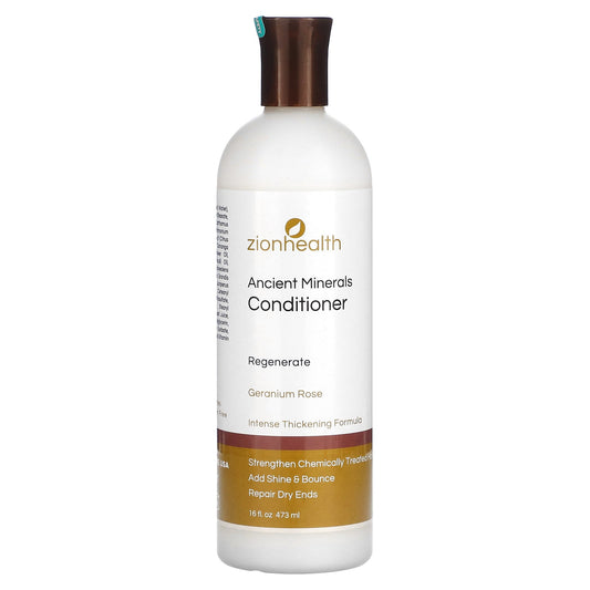 Zion Health, Ancient Minerals, Conditioner, Geranium Rose, 16 fl oz (473 ml) - Image 1