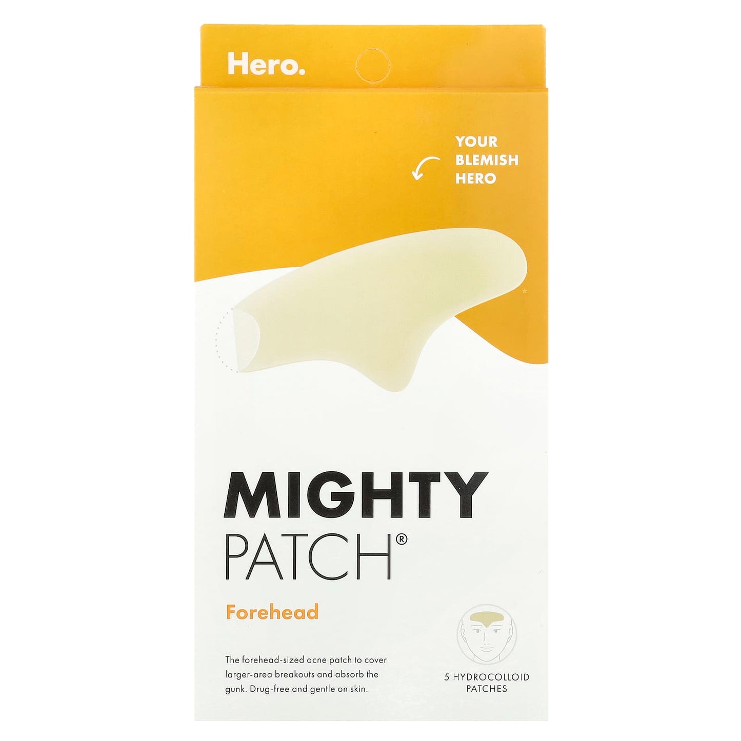 Mighty Patch Forehead by Hero Cosmetics - Acne Treatment for Foreheads - Image 1