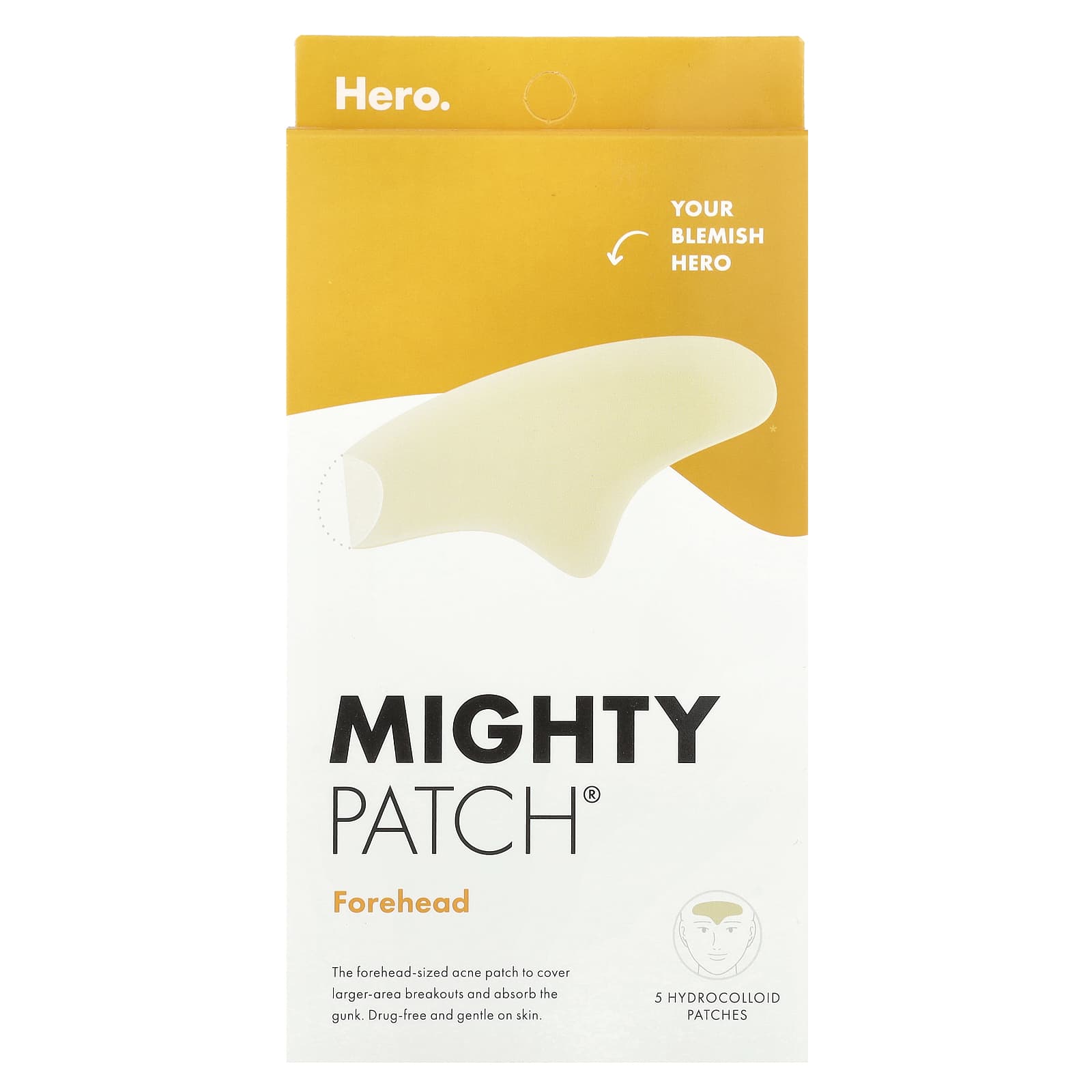 Mighty Patch Forehead by Hero Cosmetics - Acne Treatment for Foreheads - Image 1