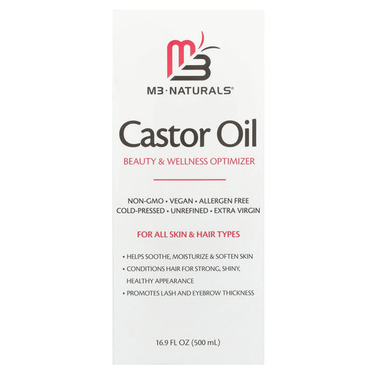 M3 Naturals, Castor Oil, For All Skin & Hair Types , 16.9 fl oz (500 ml) - Image 1