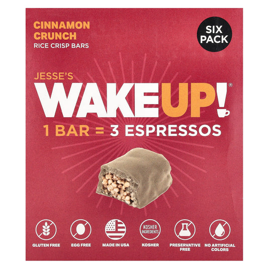 WakeUP! Energy Bars - Cinnamon Crunch, 6 Pack, Gluten Free - Image 1