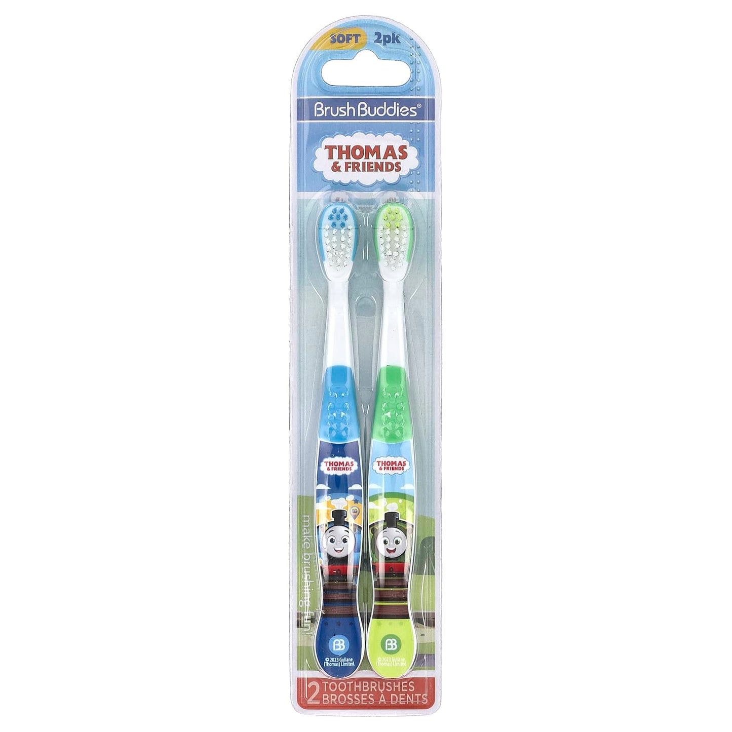 Thomas & Friends Soft Toothbrushes - Brush Buddies, 2 Pack - Image 1