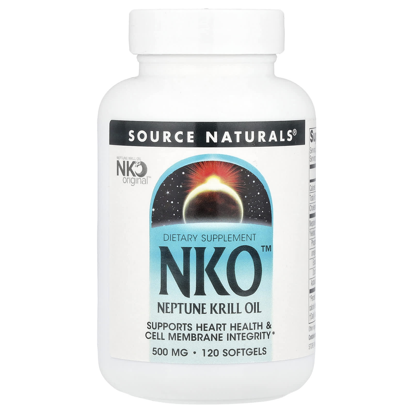 Source Naturals, NKO™, Neptune Krill Oil, 500 mg, 120 Softgels - Image 1