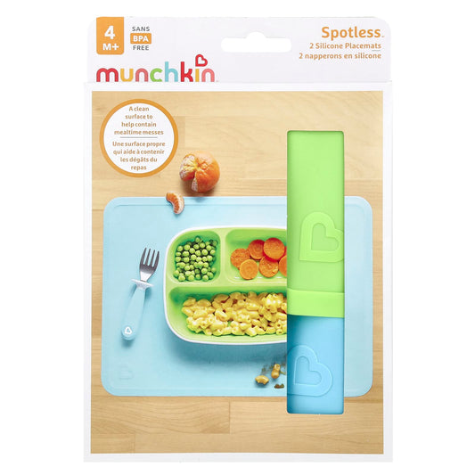 Munchkin, Spotless™, Silicone Placemats, 4 Months+, 2 Count - Image 1