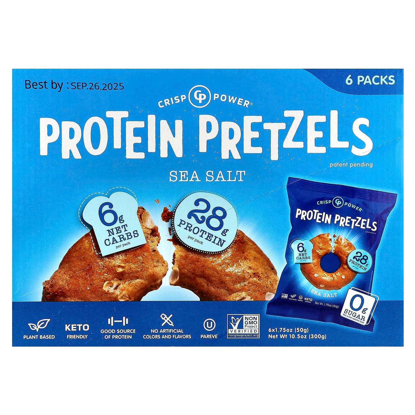 Crunchy Plant-Based Protein Pretzels - Perfect Keto Snack - Image 1