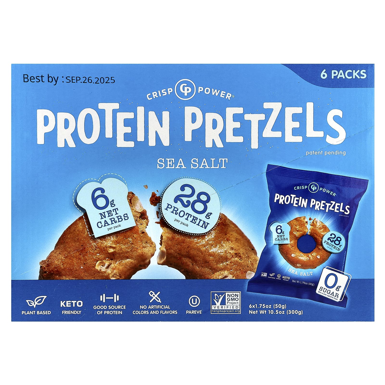 Crunchy Plant-Based Protein Pretzels - Perfect Keto Snack - Image 1
