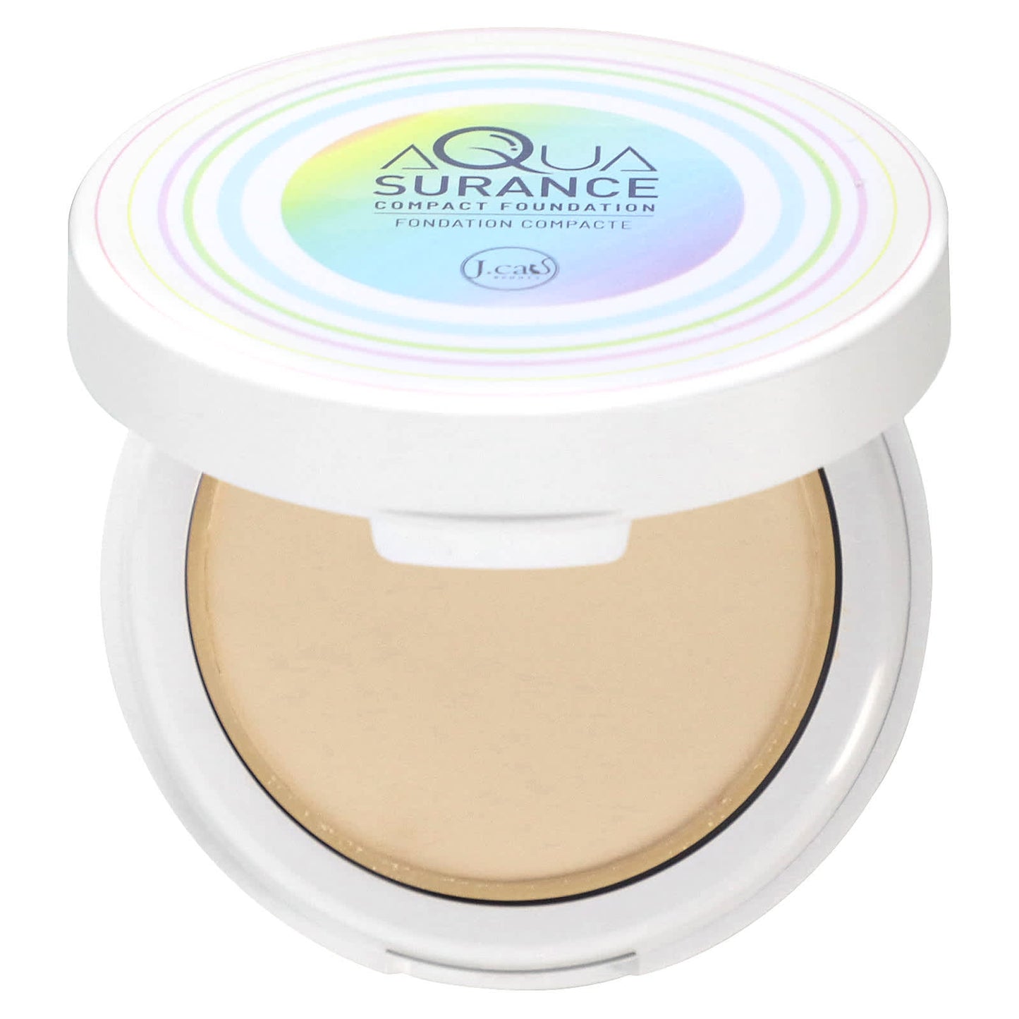 J.Cat Beauty Aquasurance Compact Foundation, Porcelain Finish, 0.31 oz - Image 1