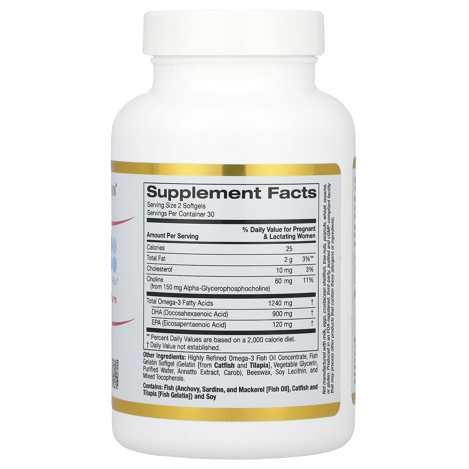 California Gold Nutrition Prenatal DHA Omega-3 Softgels for Pregnant & Nursing Mothers - Image 2
