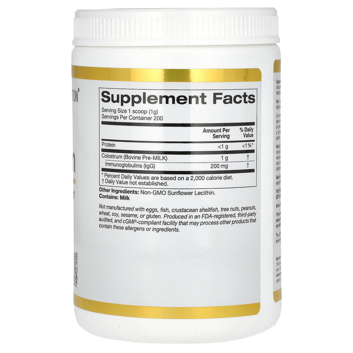 California Gold Nutrition - Immune Support Colostrum Supplement - Image 2