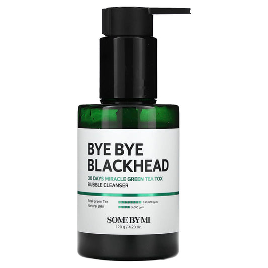 SOME BY MI, Bye Bye Blackhead 30 Days Miracle Green Tea Tox Bubble Cleanser, 4.23 oz (120 g) - Image 1
