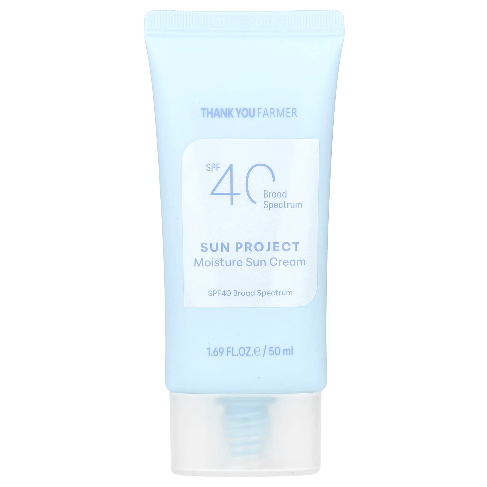 Thank You Farmer, Sun Project, Moisture Sun Cream, SPF 40, 1.69 fl oz (50 ml) - Image 1