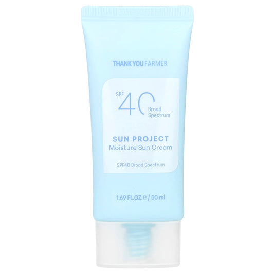 Thank You Farmer, Sun Project, Moisture Sun Cream, SPF 40, 1.69 fl oz (50 ml) - Image 1