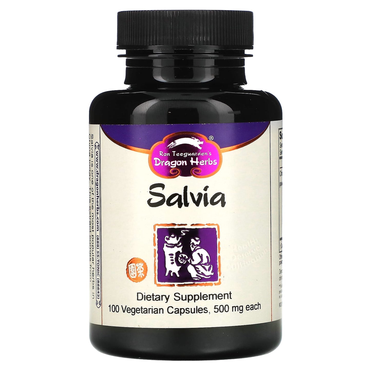 Dragon Herbs Salvia Supplement - 100 Veg Capsules - Image 1