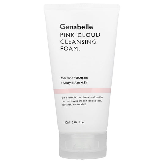 Genabelle Pink Cloud Cleansing Foam, Sensitive Skin Calming, 5.07 fl oz - Image 1