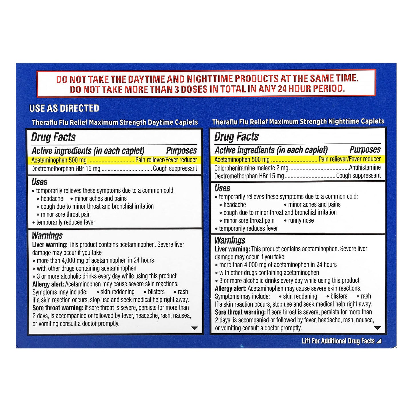 Theraflu, Flu Relief Max Strength, Daytime & Nighttime , 40 Caplets - Image 2
