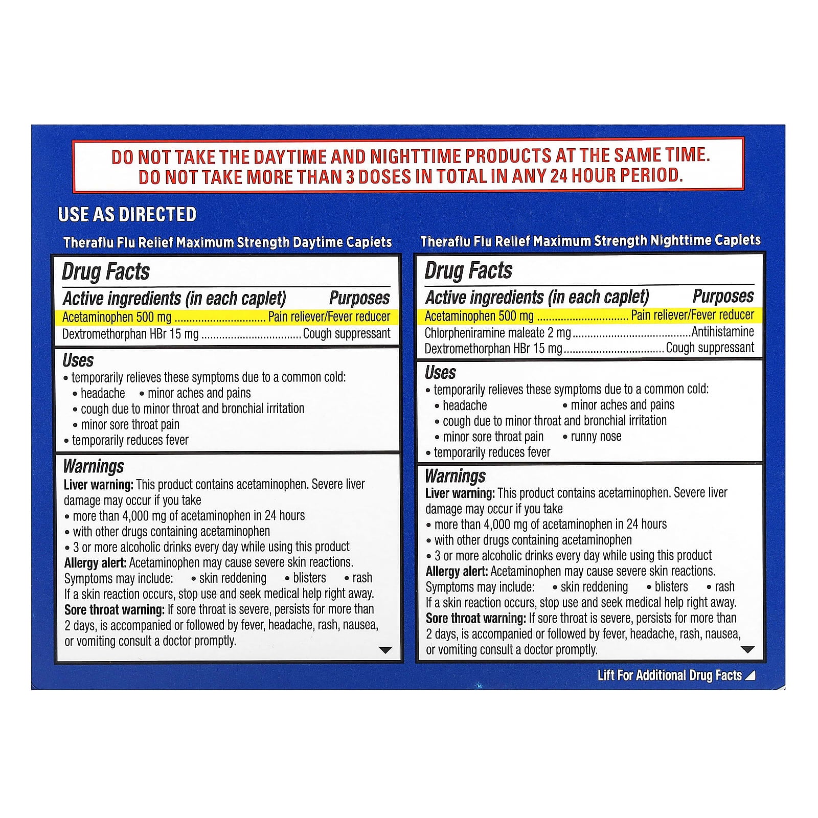 Theraflu, Flu Relief Max Strength, Daytime & Nighttime , 40 Caplets - Image 2