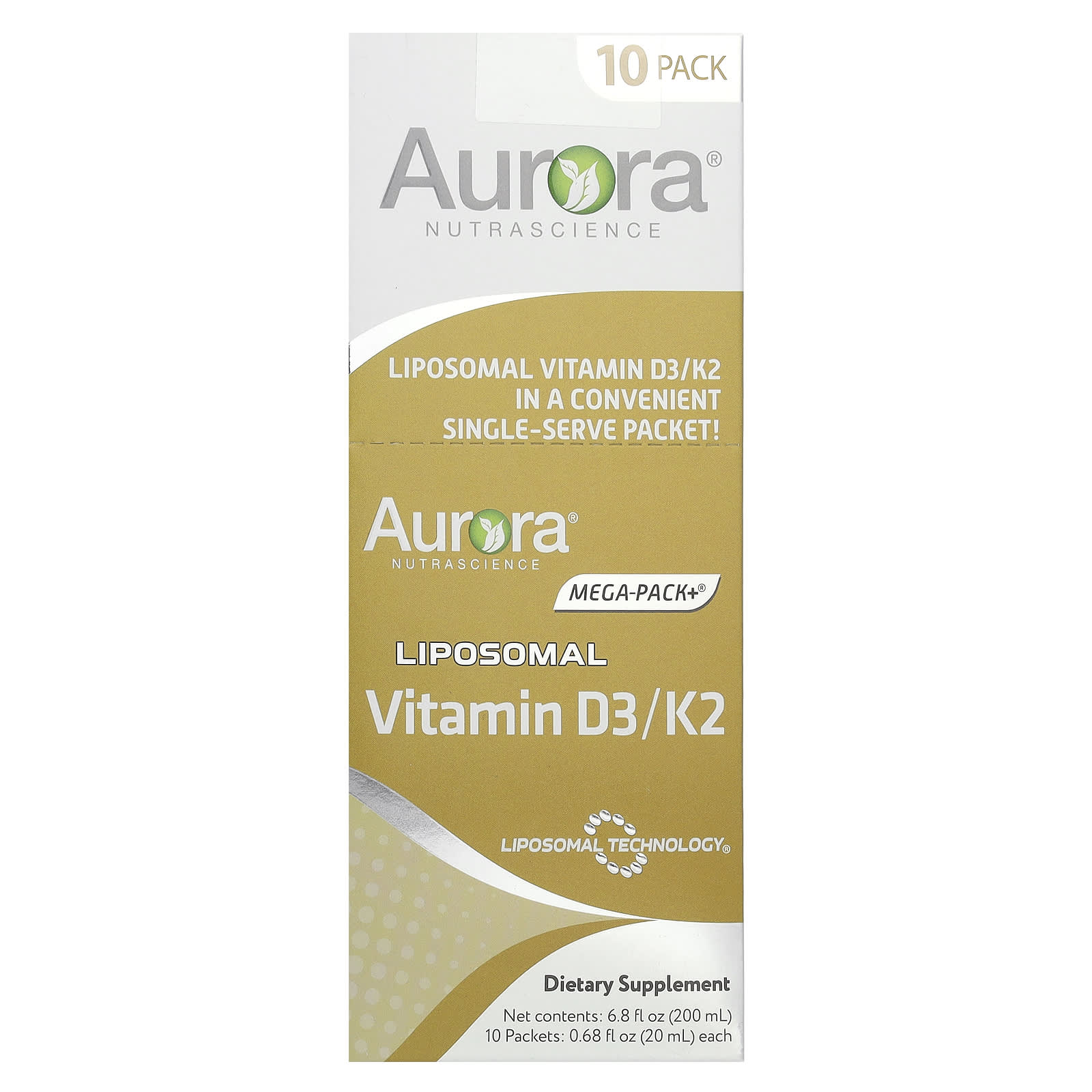 Boost Your Vitamin D3 & K2 Levels with Aurora Nutrascience's Liposomal Formula - Image 1