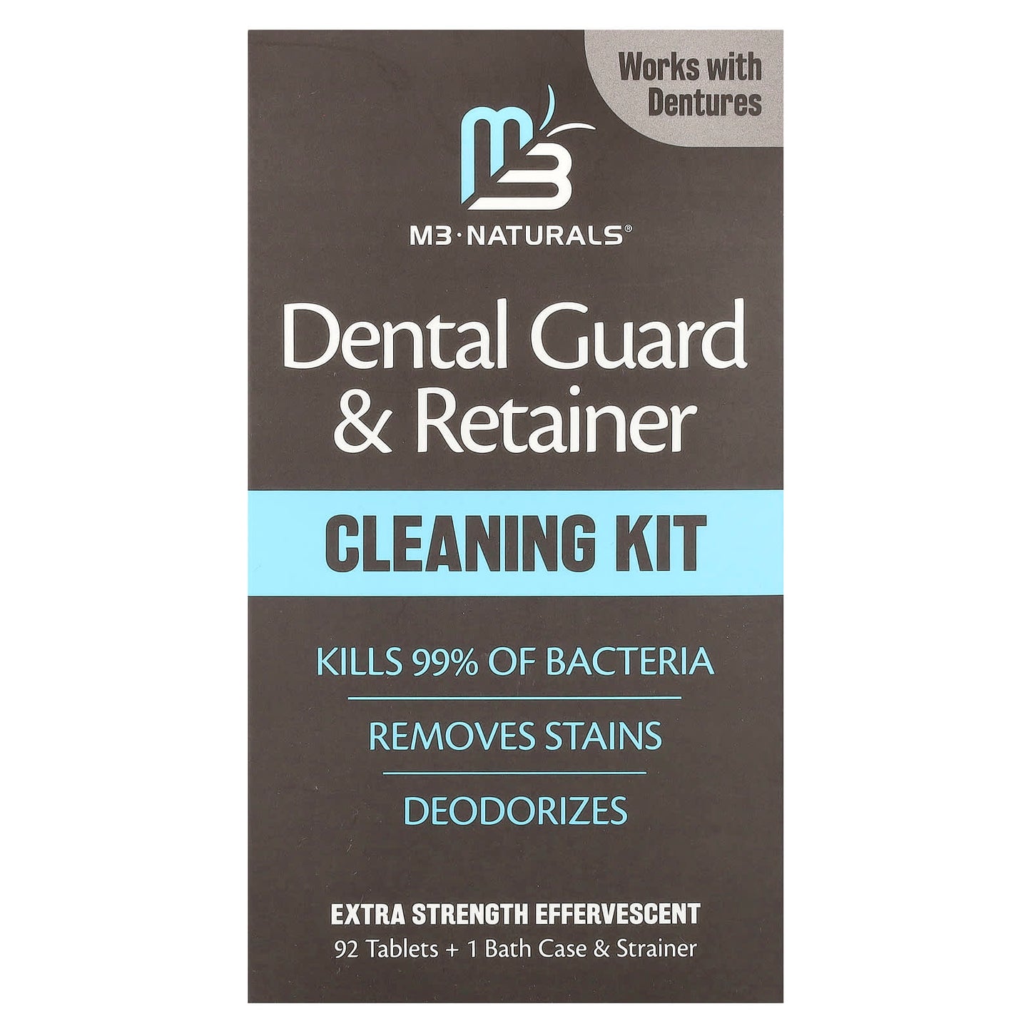 M3 Naturals, Dental Guard & Retainer Cleaning Kit, 1 Kit - Image 1