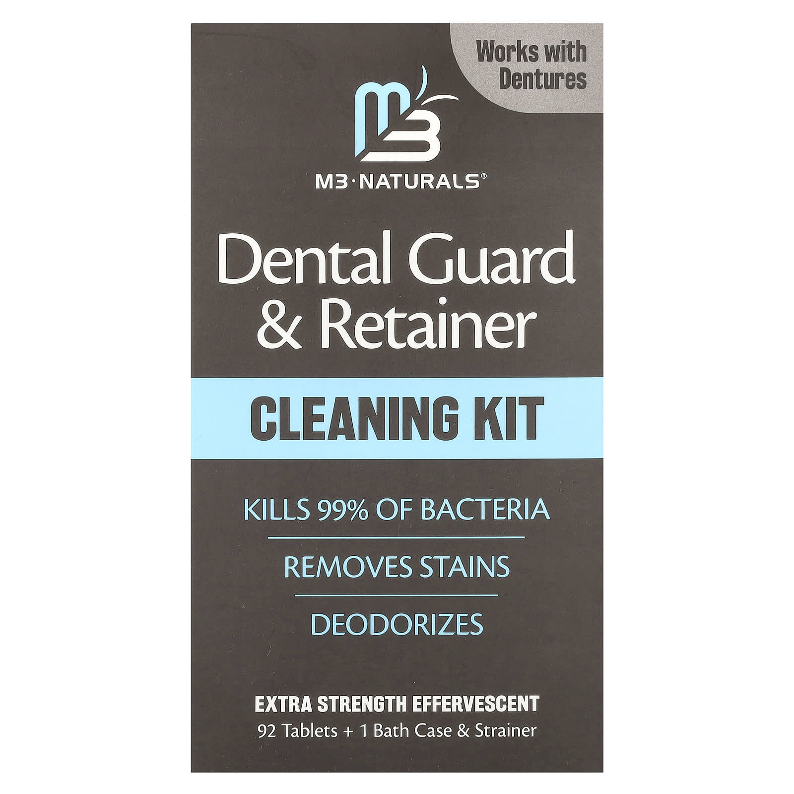 M3 Naturals, Dental Guard & Retainer Cleaning Kit, 1 Kit - Image 1